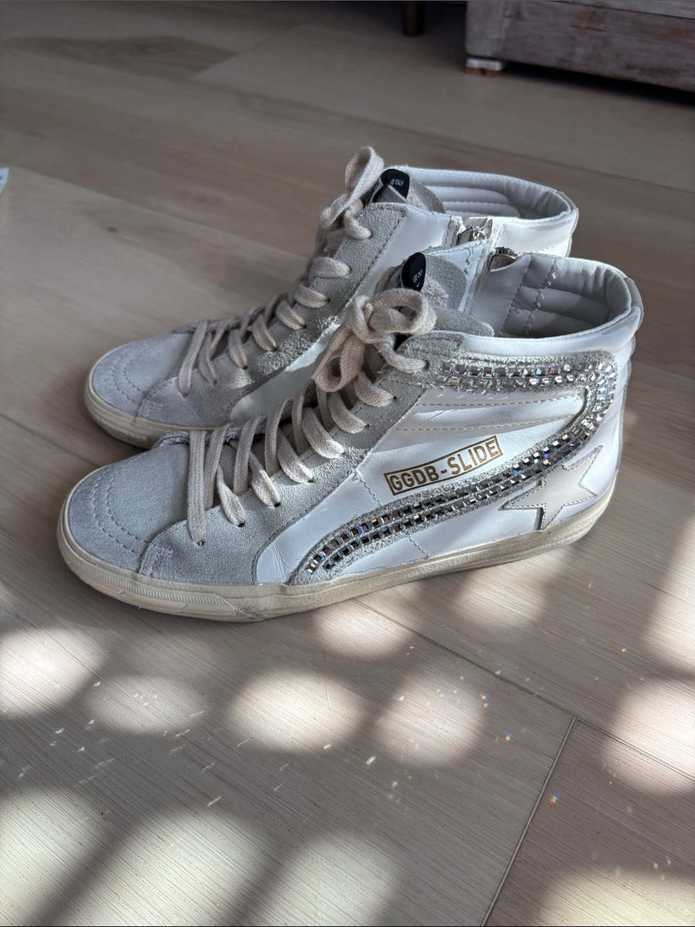 Golden Goose Swarovski Crystal Slide Sneakers Like New - Picture 3 of 14